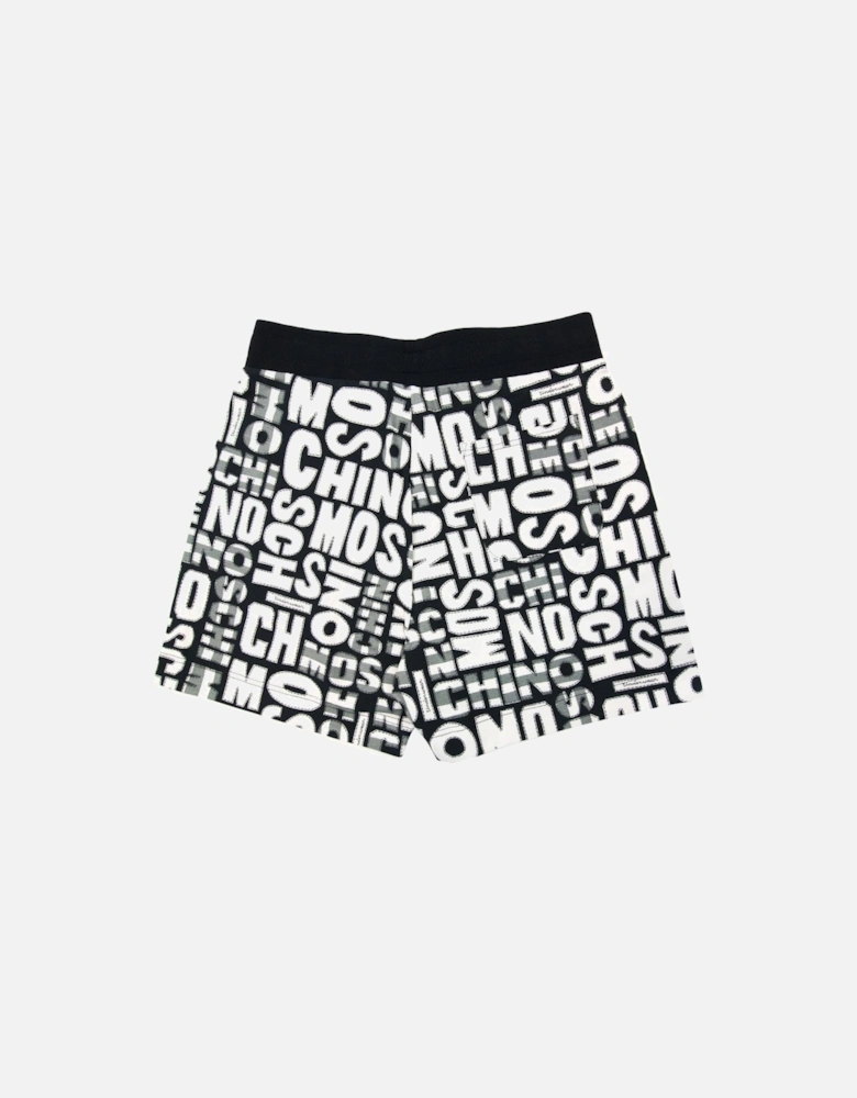 Underwear All Over Print Shorts White/black 1555