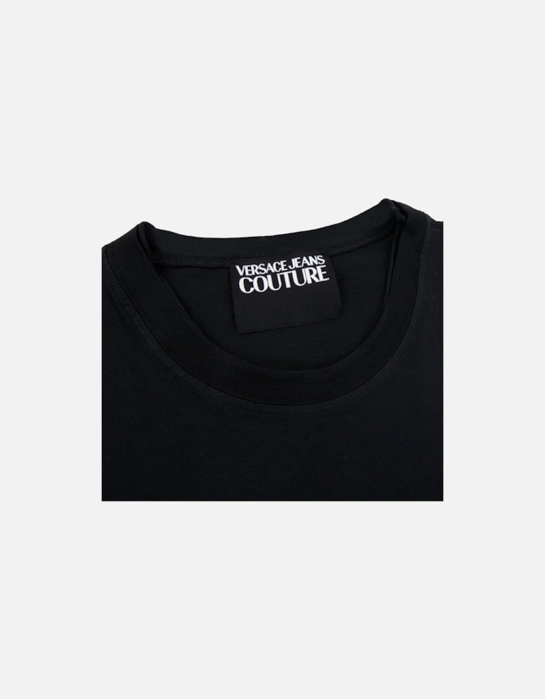 Jeans Couture Pocket Details Logo T Shirt Black