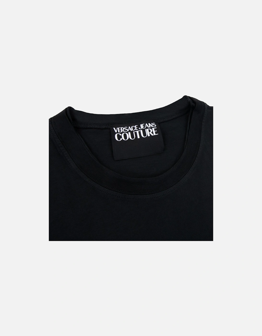 Jeans Couture Pocket Details Logo T Shirt Black