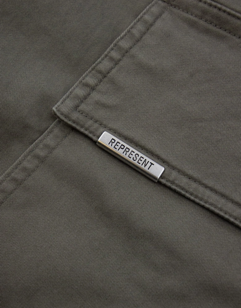 Cuffed Cargo Pants Olive