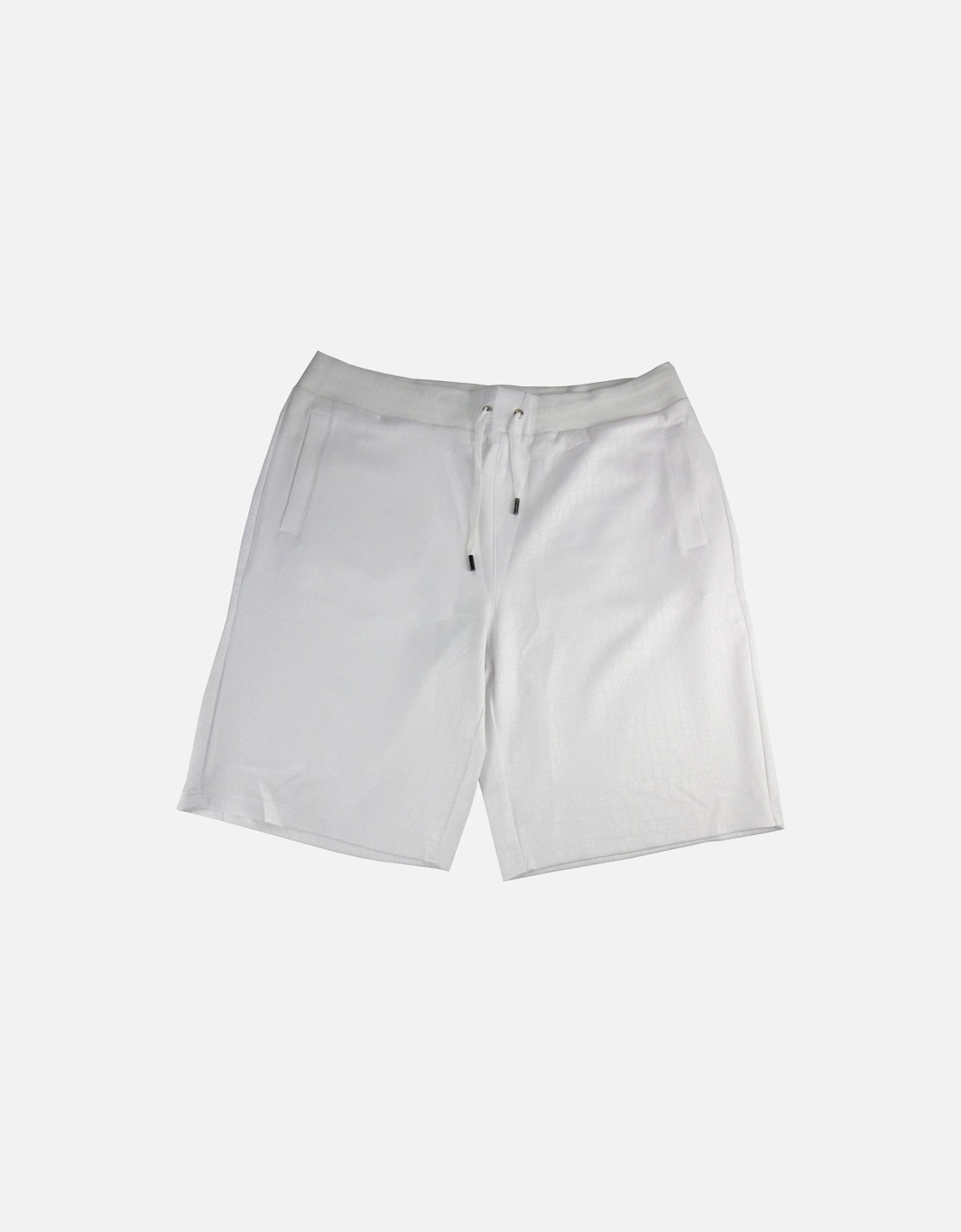 Jeans Neoprene Scuba Metal Logo Shorts White, 3 of 2