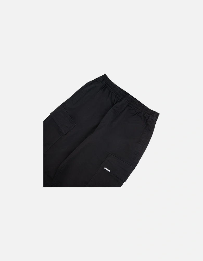 Cuffed Cargo Pants Black