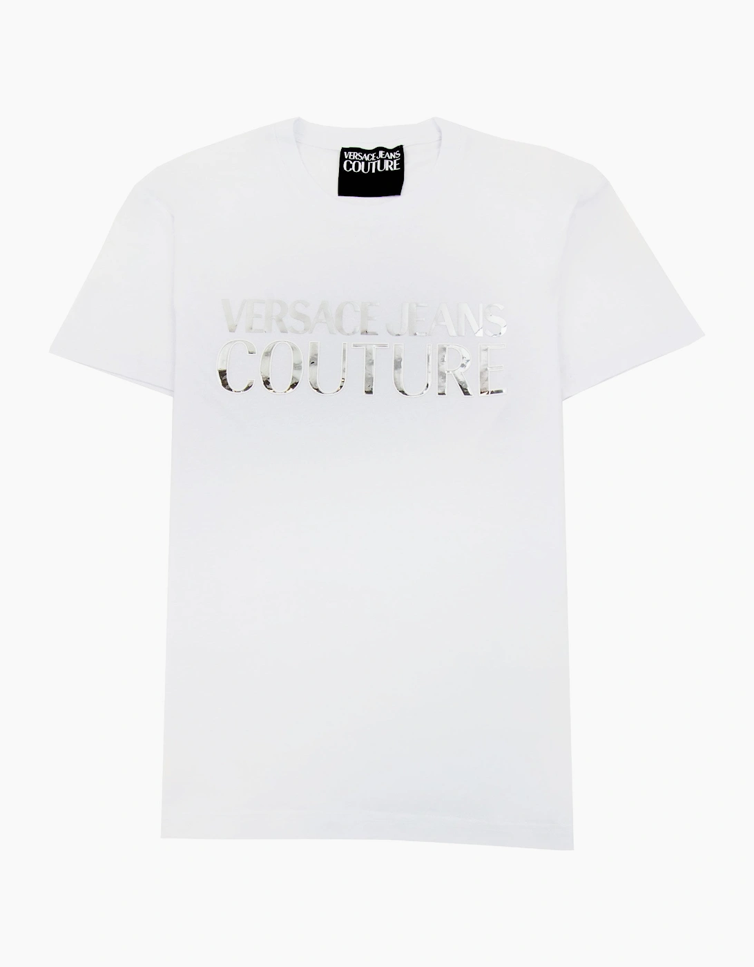 Men's Versace Jeans Couture Logo T Shirt White/silver - White/Multi - Size: 46