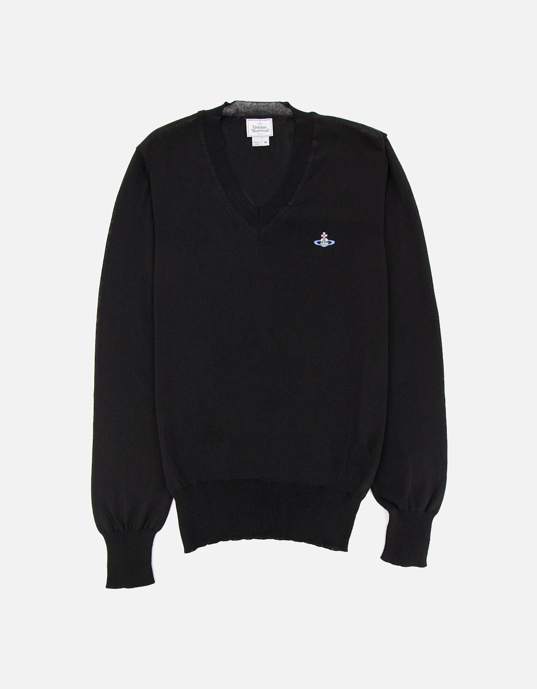V Neck Knitted Jumper Black, 4 of 3