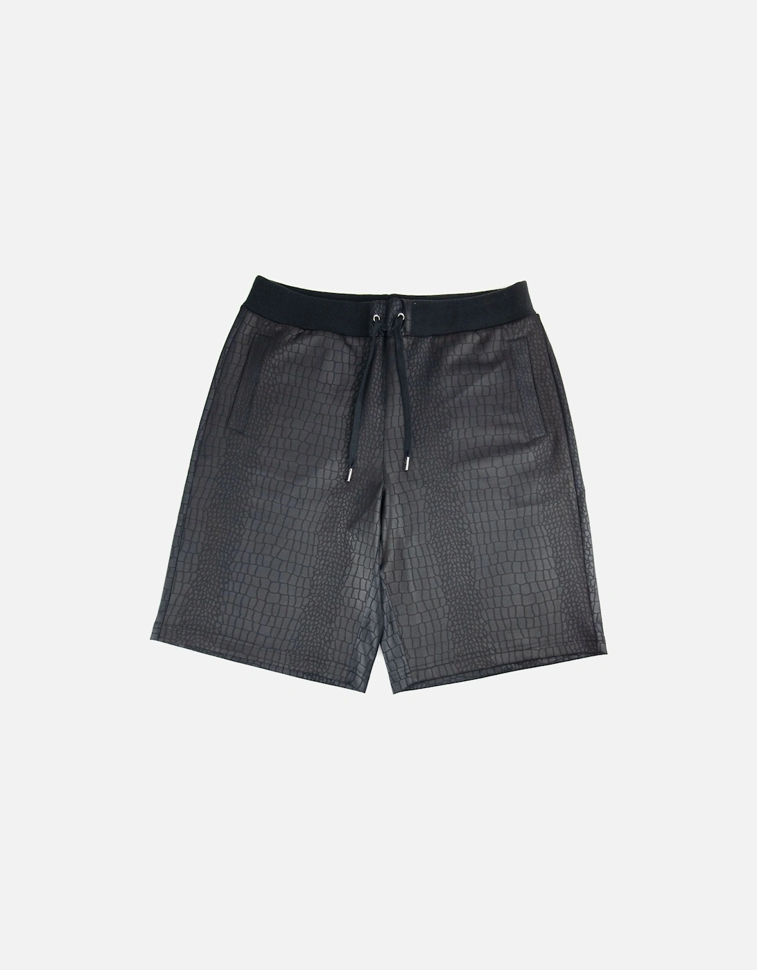 Jeans Neoprene Scuba Metal Logo Shorts Black, 3 of 2