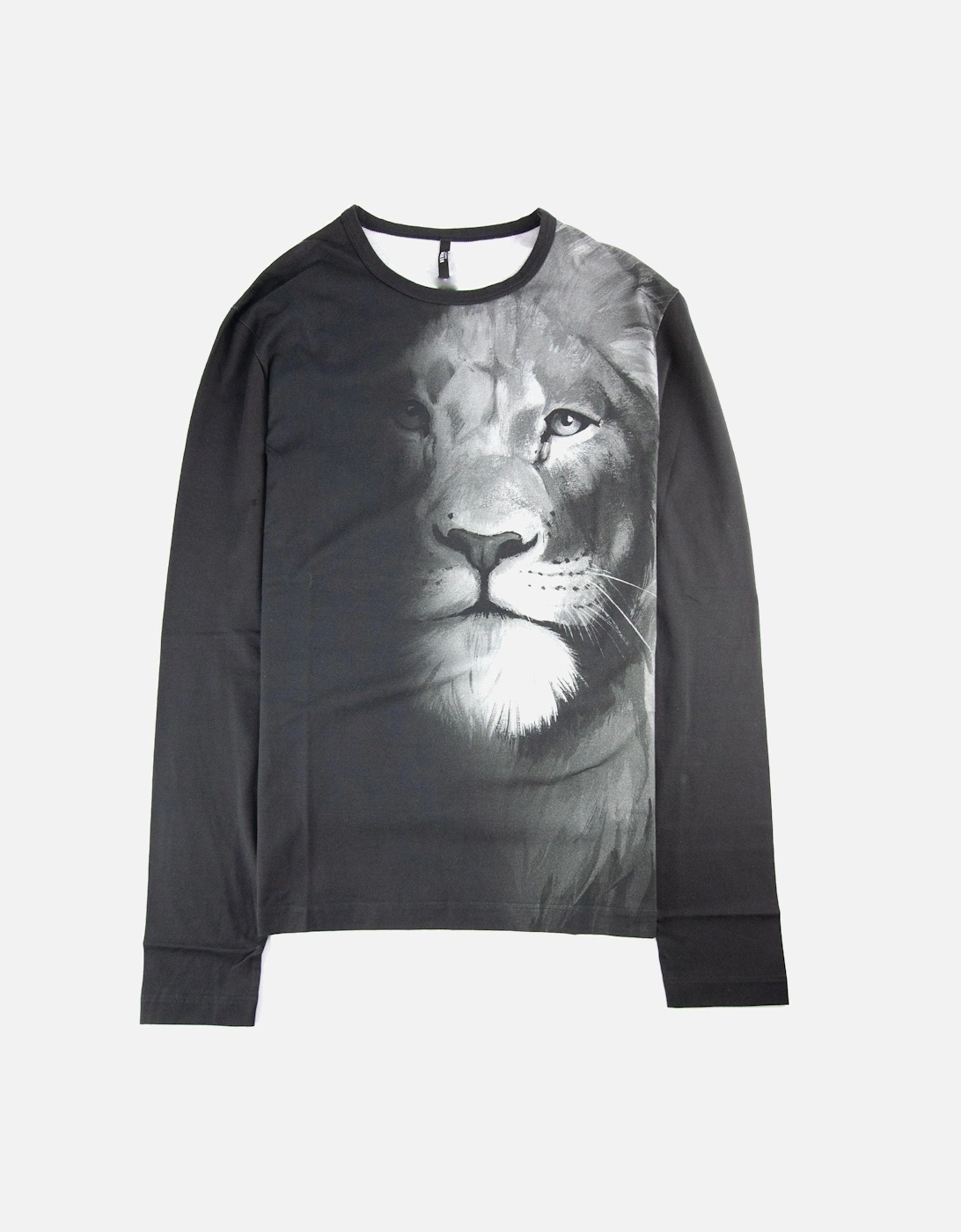 Versace Versus Lion Fade L/s Crewneck T Shirt Black, 3 of 2