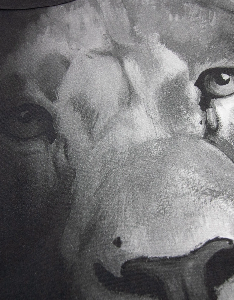 Versace Versus Lion Fade L/s Crewneck T Shirt Black