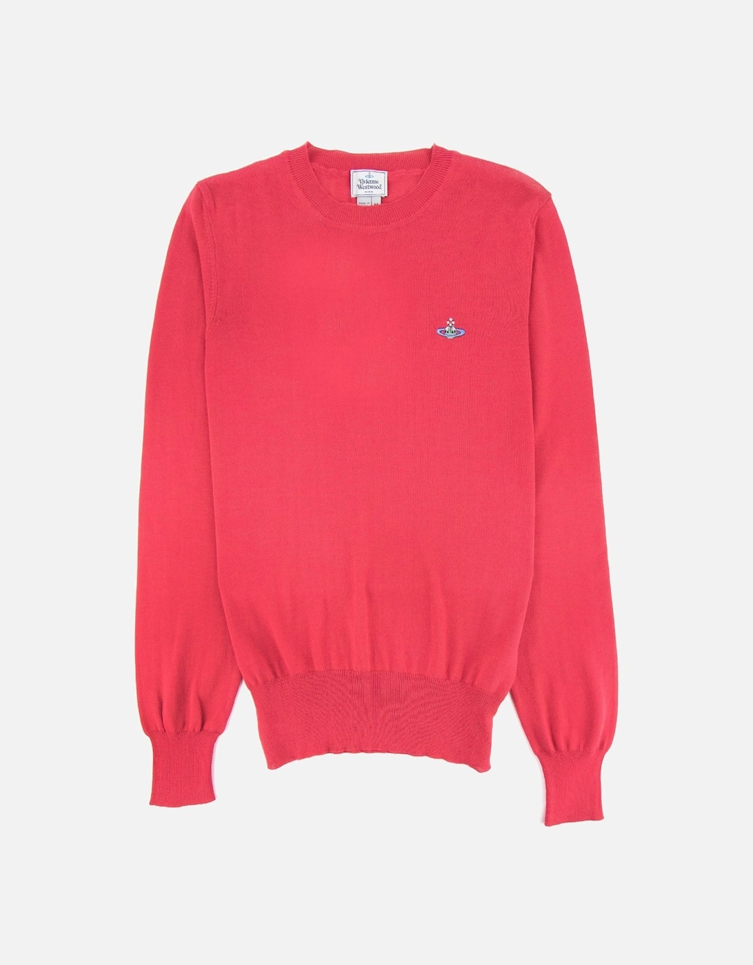 Orb Logo Crewneck Knitted Sweatshirt Pink, 4 of 3