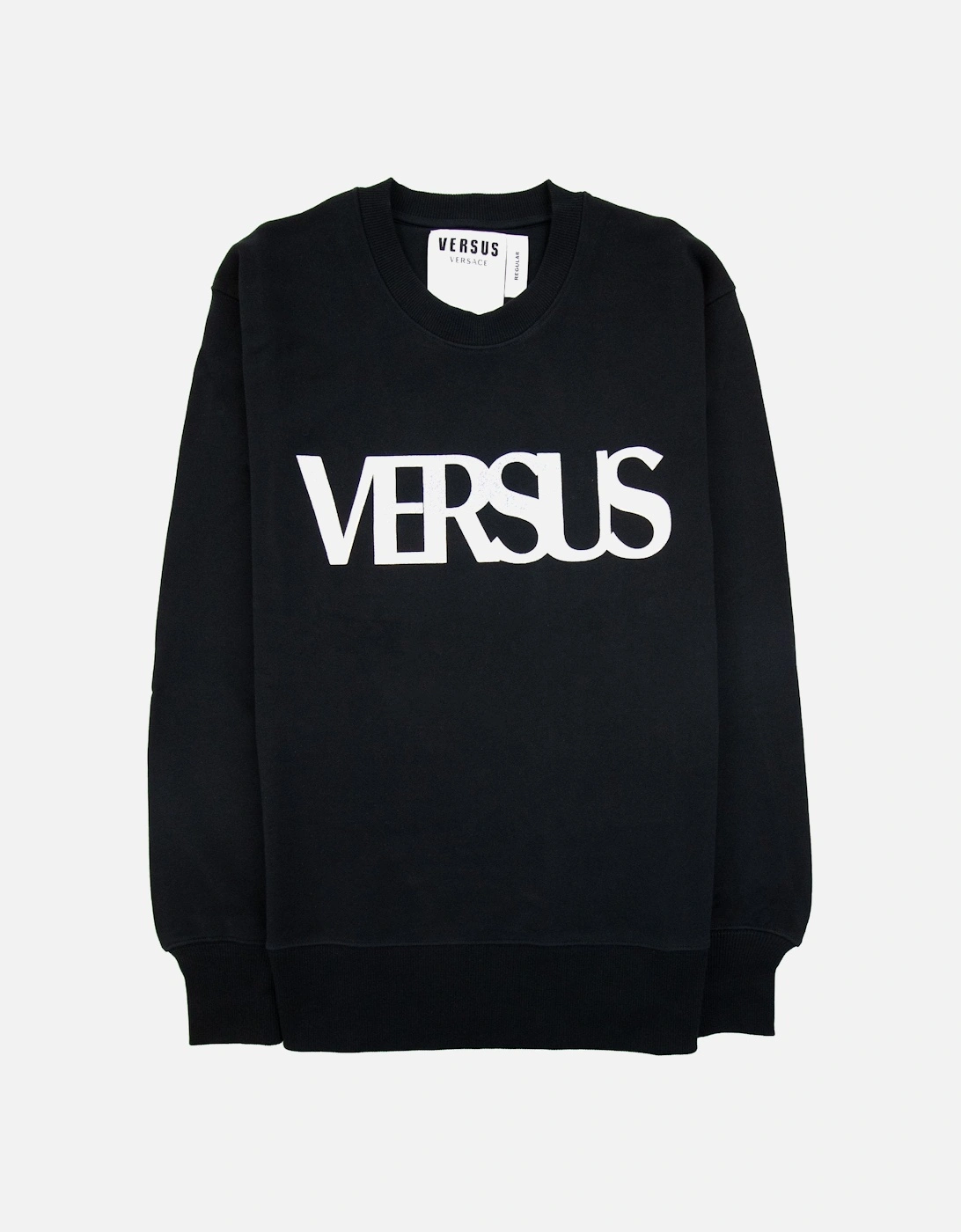 Versace Versus Logo Printed Crew Neck Sweatshirt Black, 5 of 4