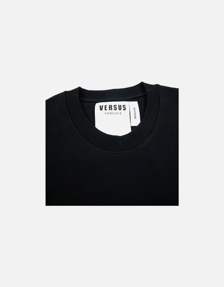 Versace Versus Logo Printed Crew Neck Sweatshirt Black