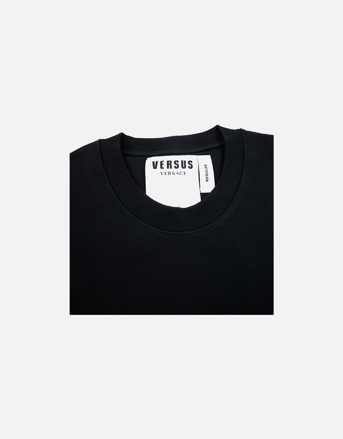 Versace Versus Logo Printed Crew Neck Sweatshirt Black