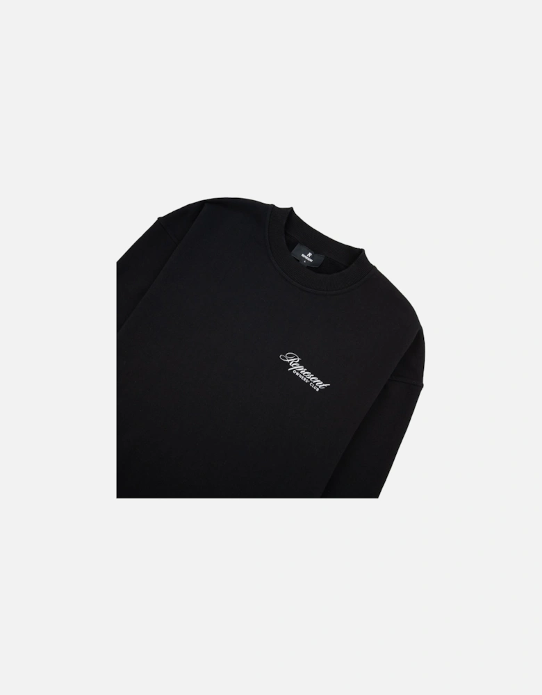 Owners Club Script Sweater Black