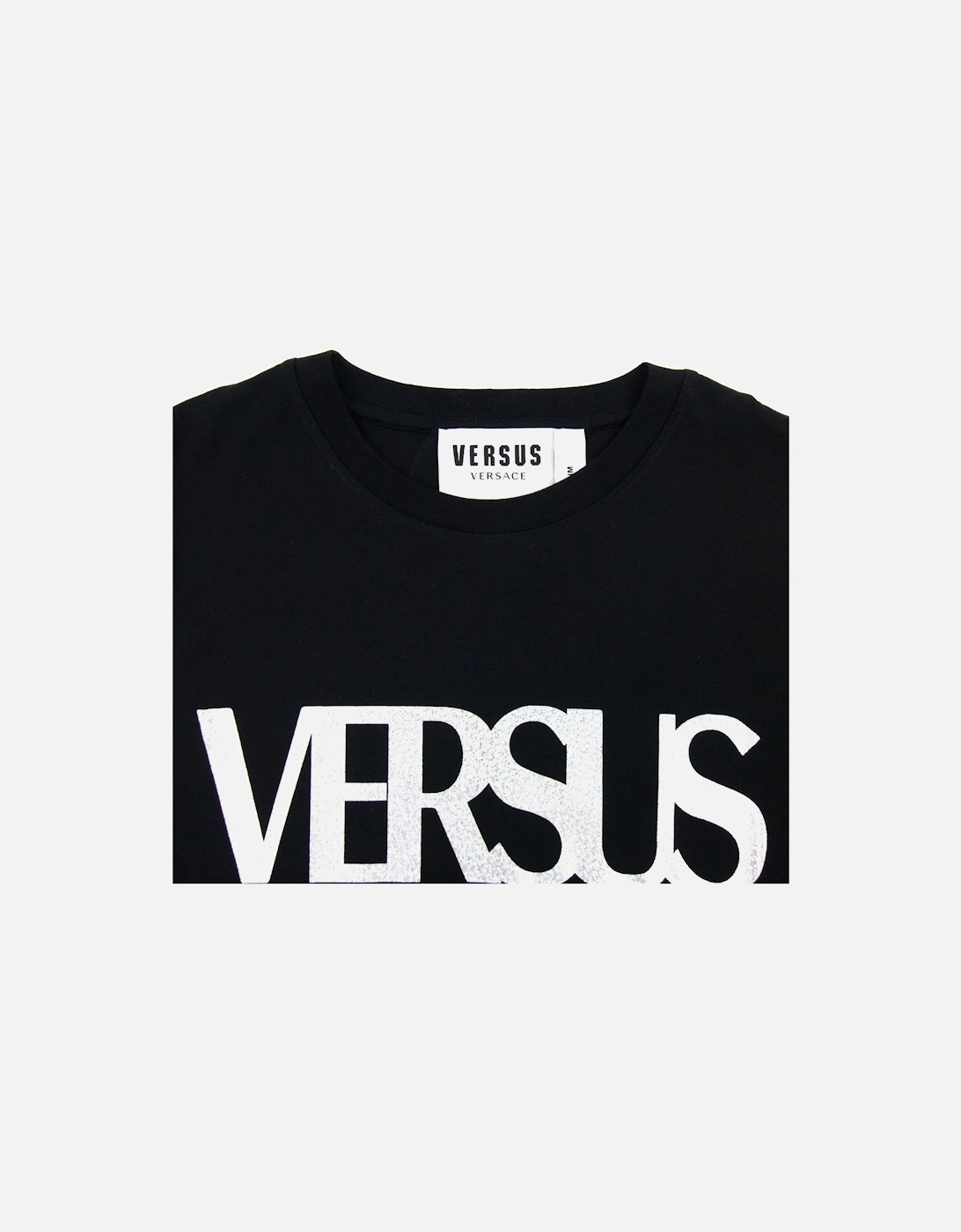 Versace Versus Logo Printed T Shirt Black