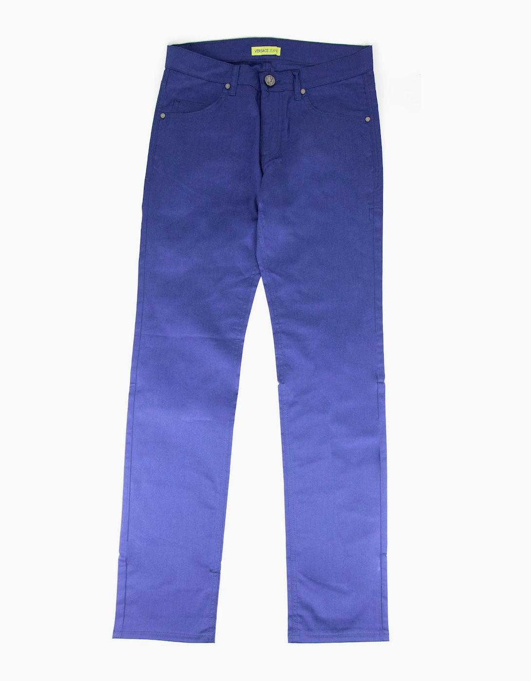 Men's Versace Jeans Pocket Tiger Gabardine Reg Fit Jean Blue - Size: 33/34