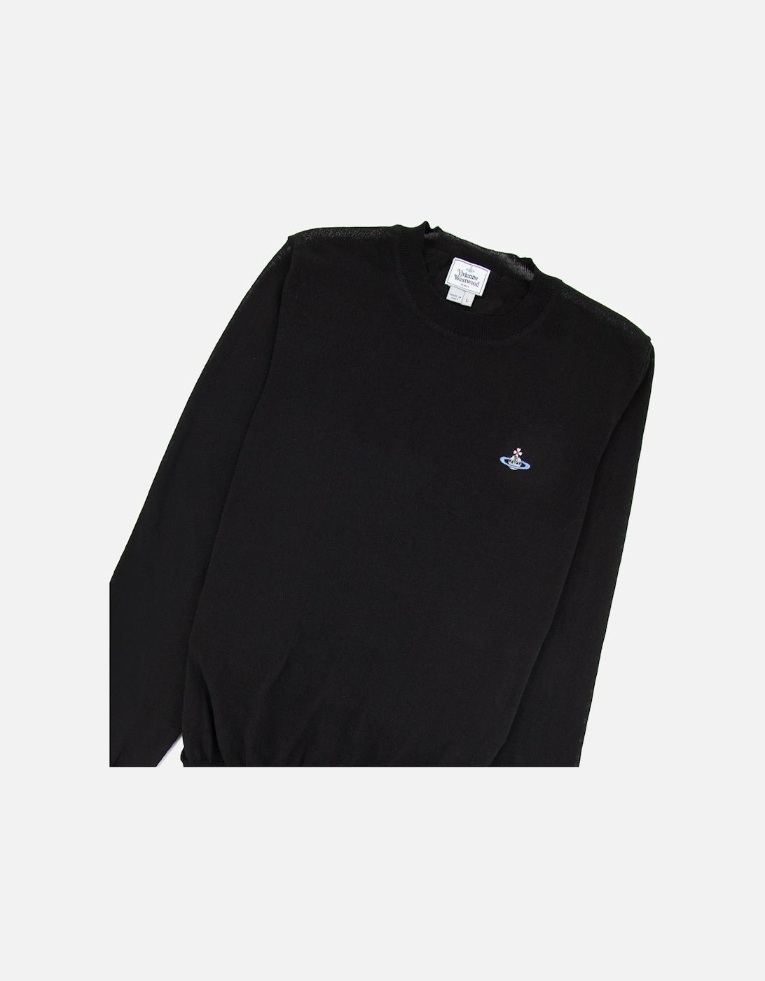 Orb Logo Crewneck Knitted Sweatshirt Black