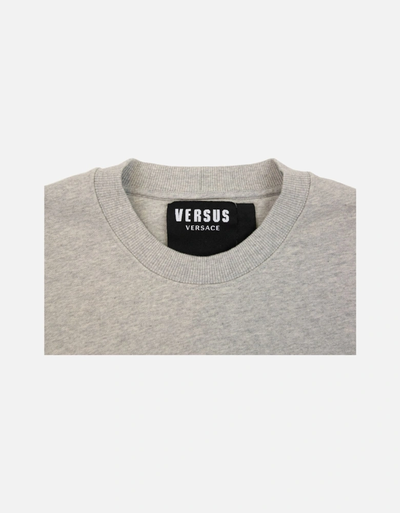 Versace Versus Versus Round Embossed Logo Sweater Light Grey