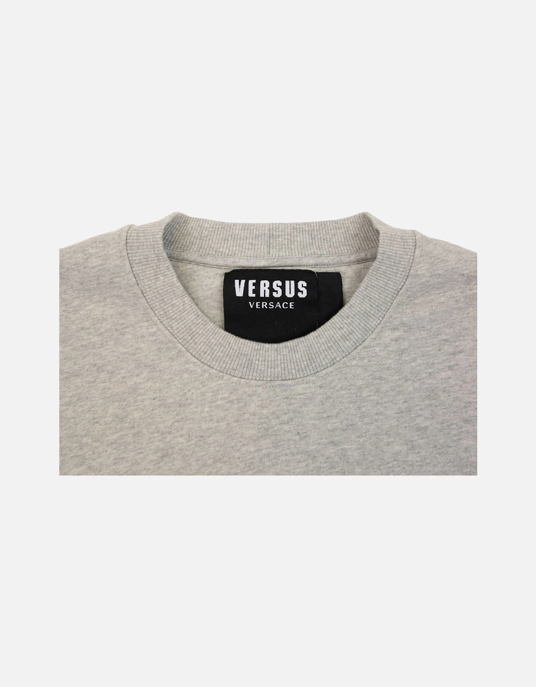 Versace Versus Versus Round Embossed Logo Sweater Light Grey