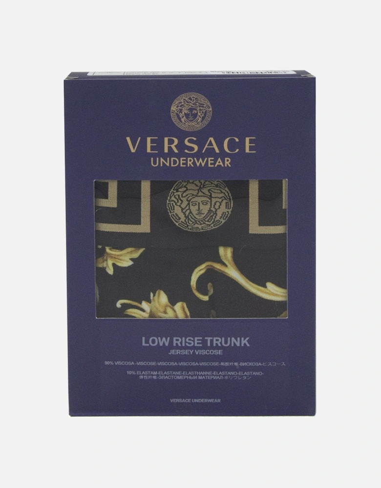 Barocco Low Rise Boxer Trunk Black/gold