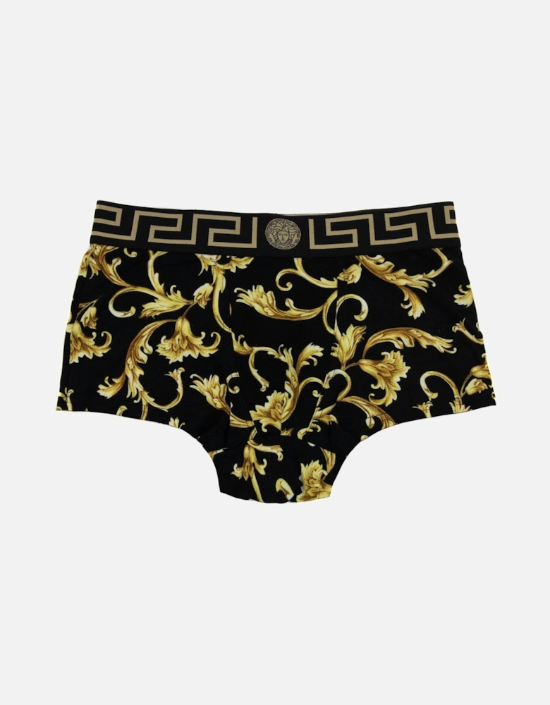 Barocco Low Rise Boxer Trunk Black/gold