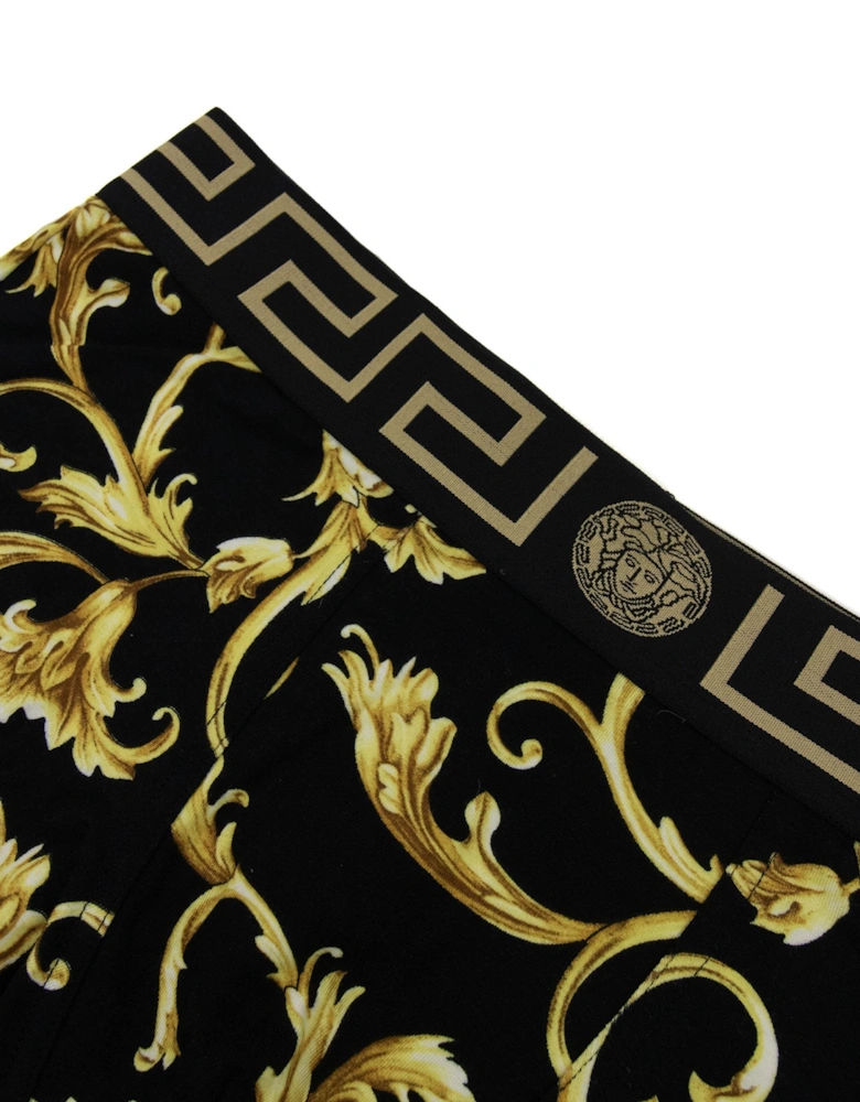 Barocco Low Rise Boxer Trunk Black/gold