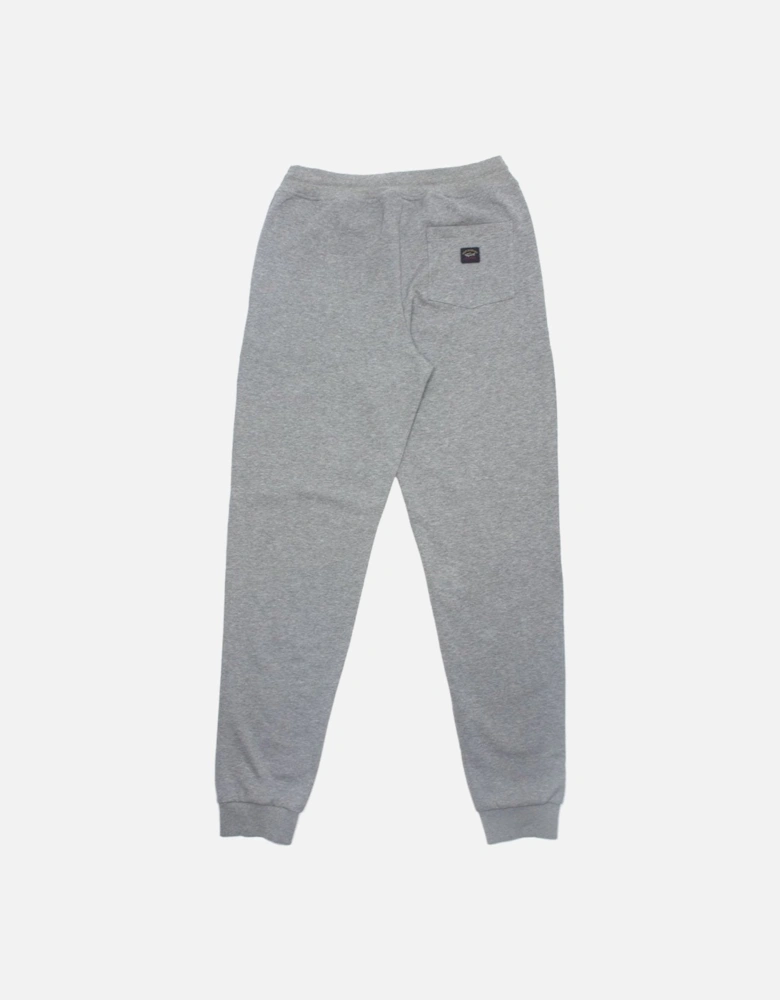 Paul And Shark Back Pocket Patch Logo Tracksuit Bottoms Light Grey
