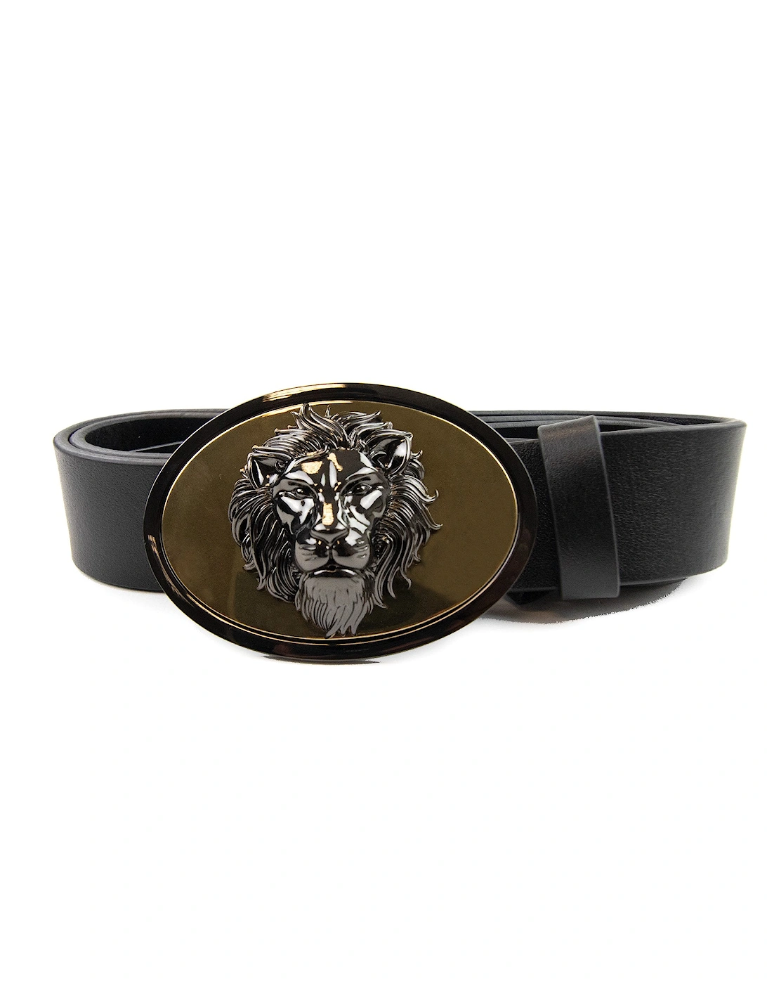 Versace Versus Oval Lion Head Buckle Belt Black, 4 of 3