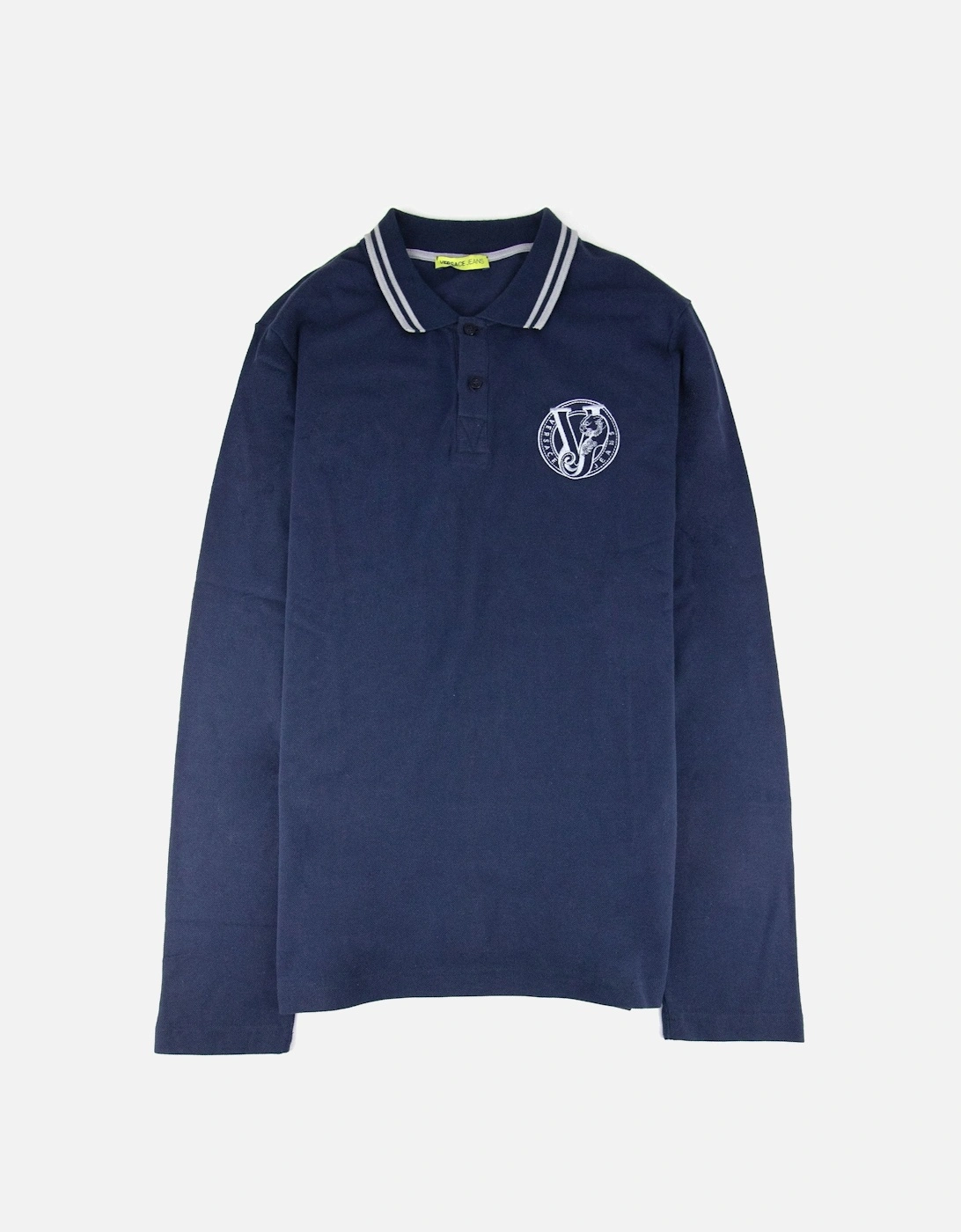 Jeans Embroidered Logo L/s Polo Navy, 3 of 2