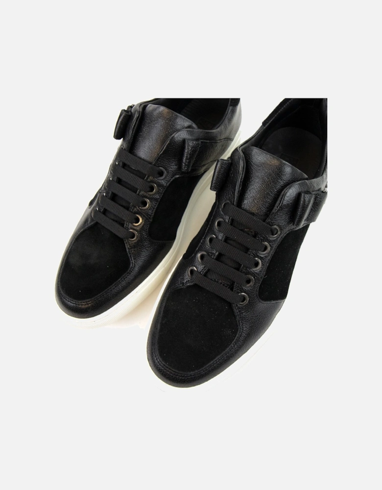 Leather & Suede Sneakers Black/white
