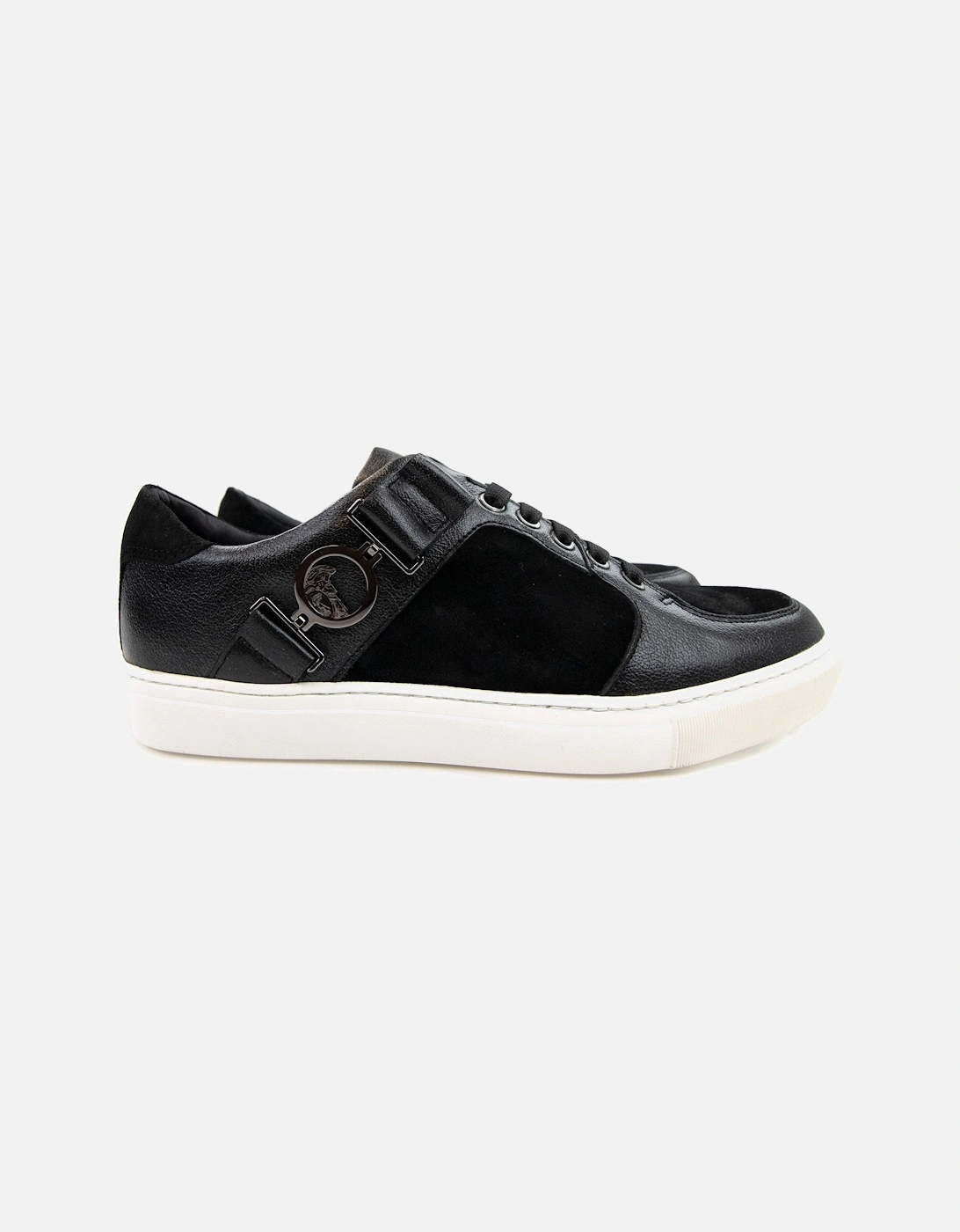 Leather & Suede Sneakers Black/white