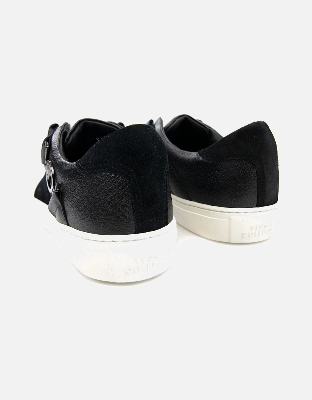 Leather & Suede Sneakers Black/white
