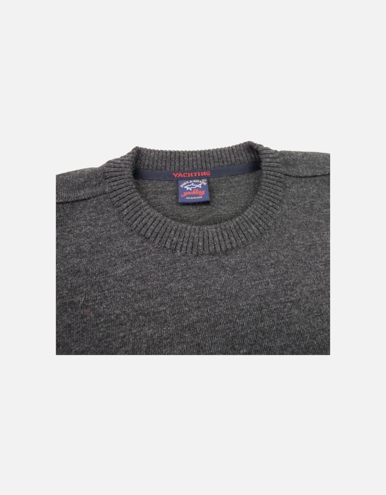 Paul And Shark Chest Zip Pocket Knitted Sweatshirt Dark Grey