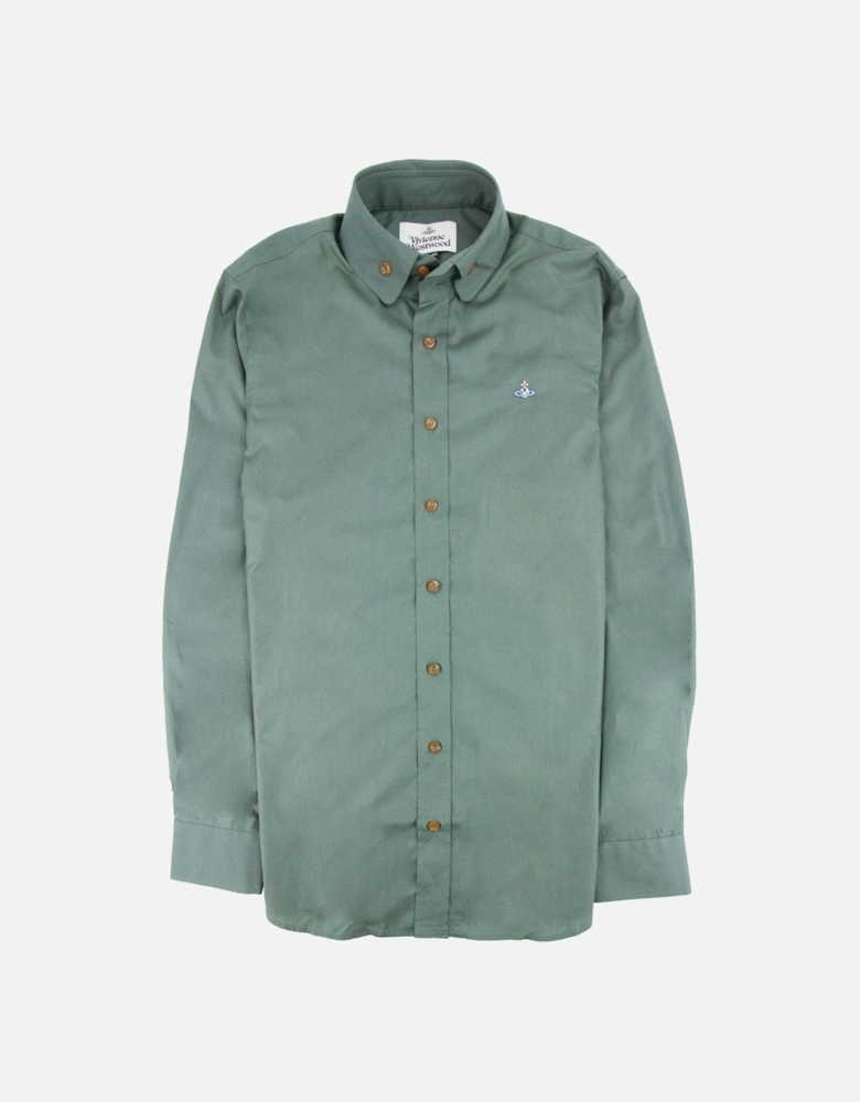 Double Button Shirt Green