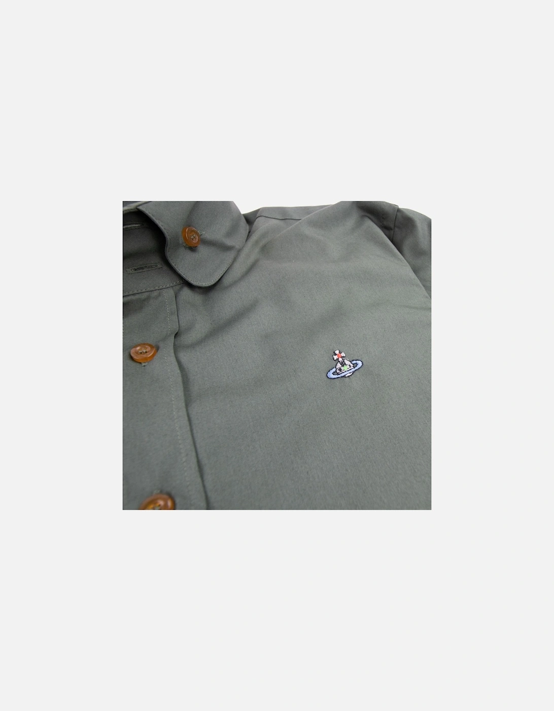 Double Button Shirt Green