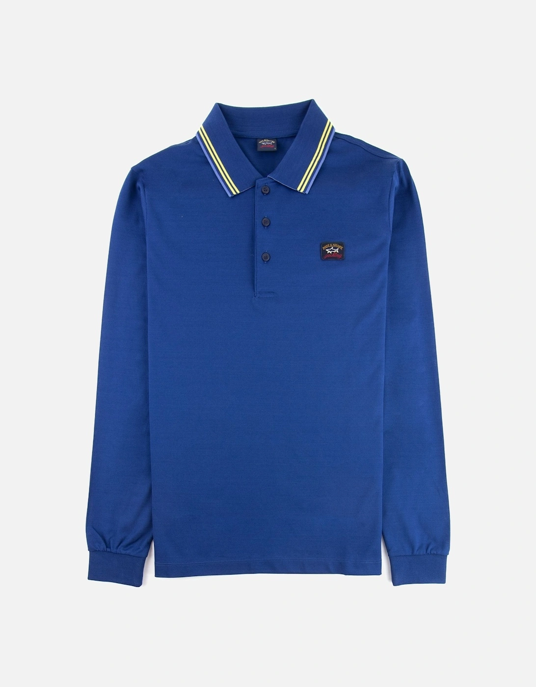Paul And Shark Tipped Longsleeve Polo Shirt Blue, 3 of 2