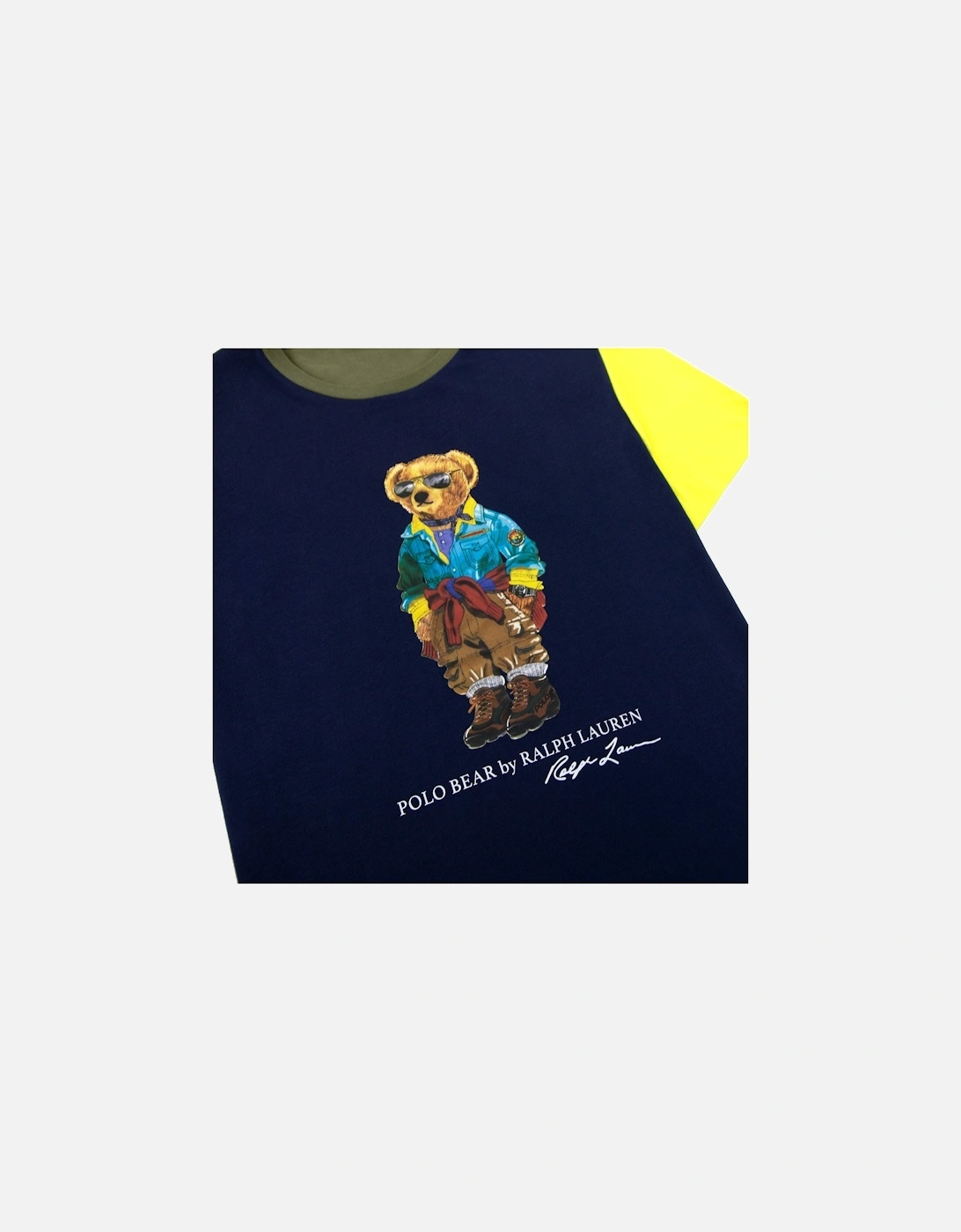 Bear Logo Custom Slim Fit T Shirt Navy Blue