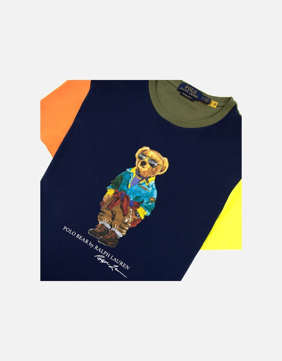 Bear Logo Custom Slim Fit T Shirt Navy Blue