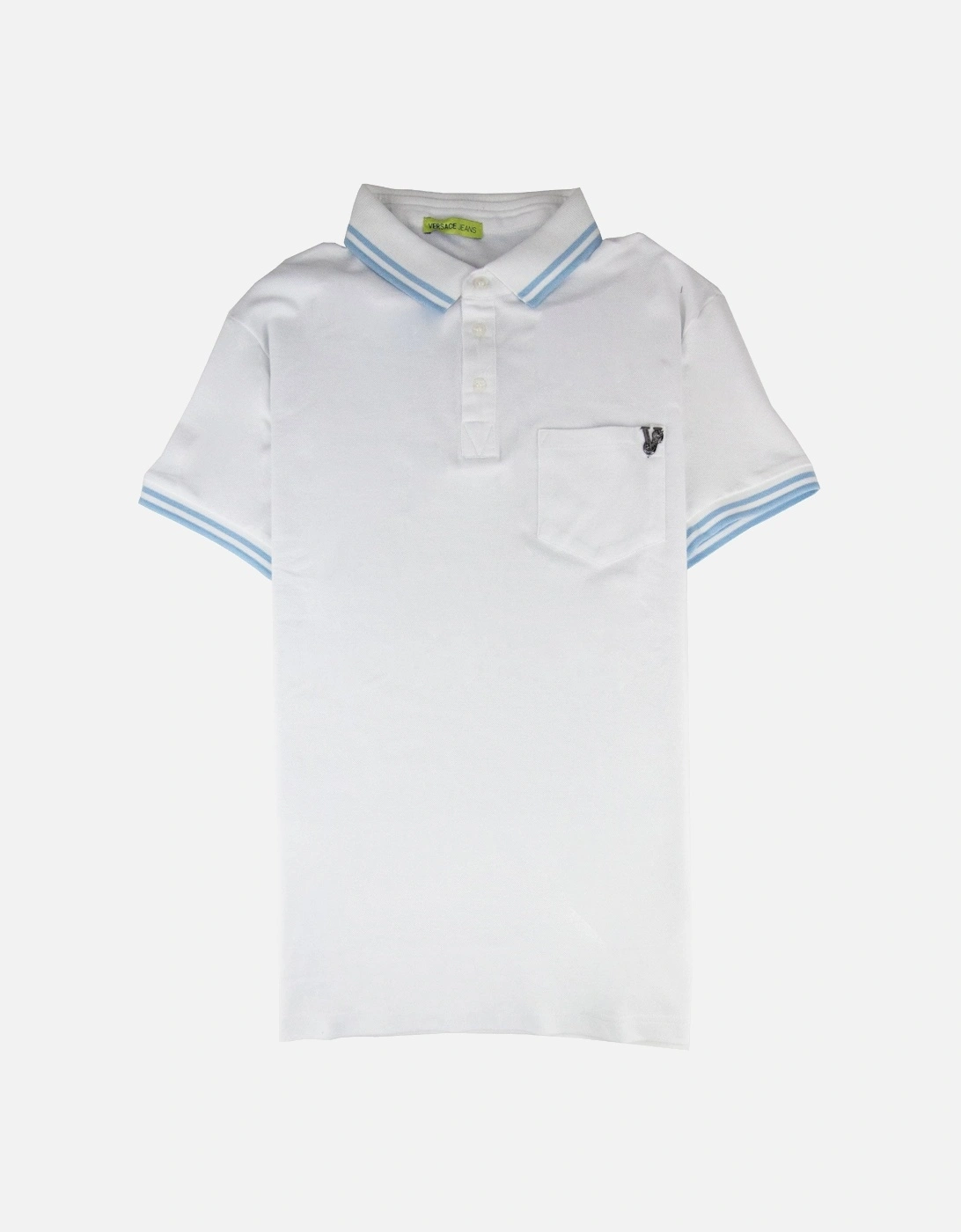 Jeans Piquet Front Pocket Logo S/s Polo White, 3 of 2