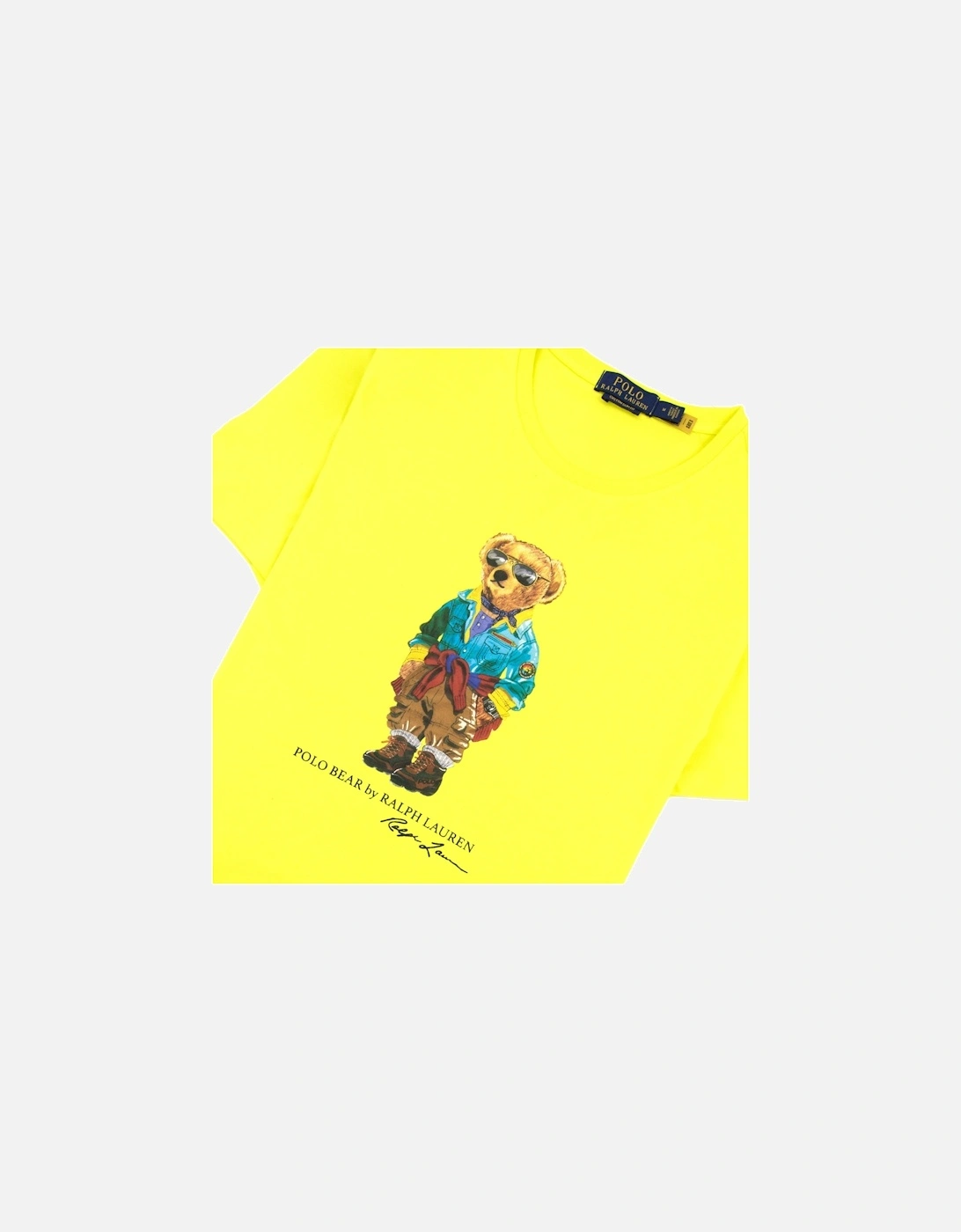 Bear Logo Custom Slim Fit T Shirt Yellow