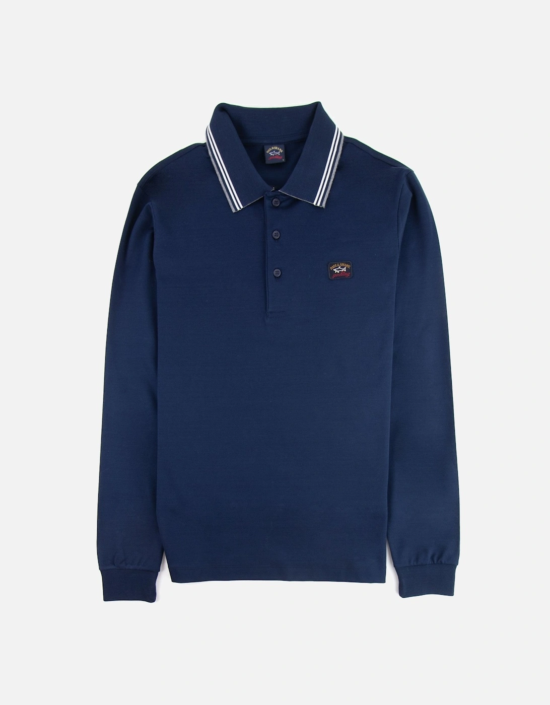 Paul And Shark Tipped Longsleeve Polo Shirt Navy, 3 of 2