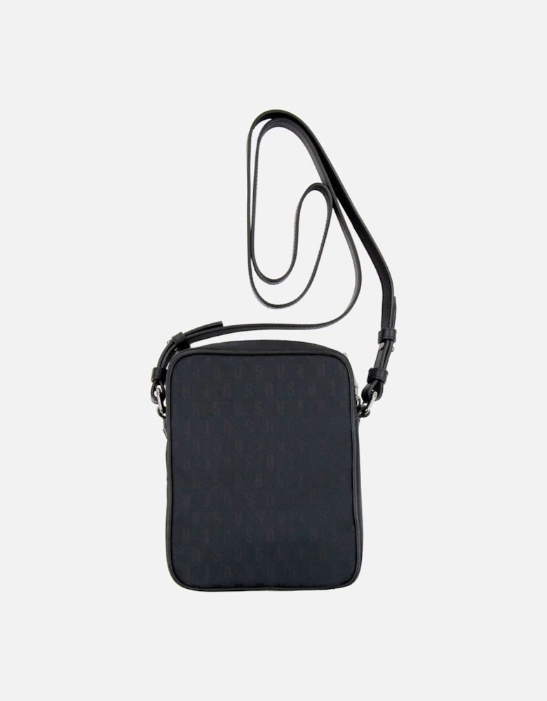 Versace Versus Versus Nylon Jacquard Messenger Bag Black