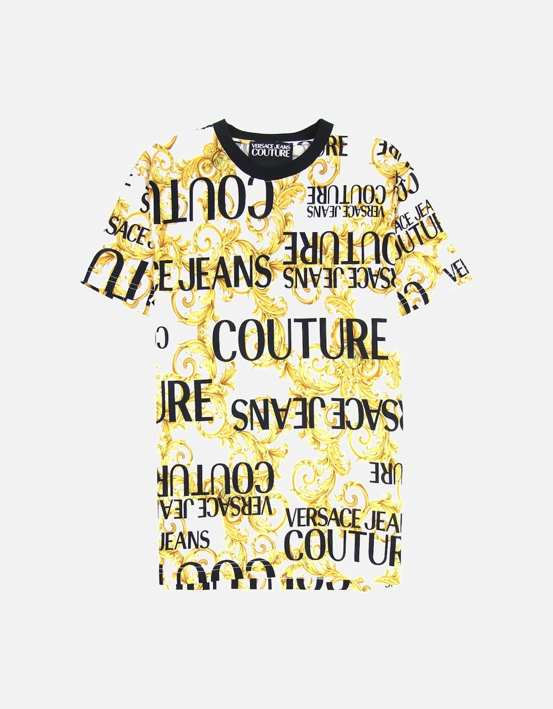 Jeans Couture Logo Baroque Print T-shirt White 003, 3 of 2