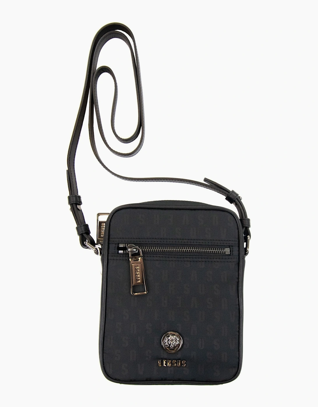 Versus Versace Men's Black Versace Versus Versus Nylon Jacquard Messenger Bag  Os