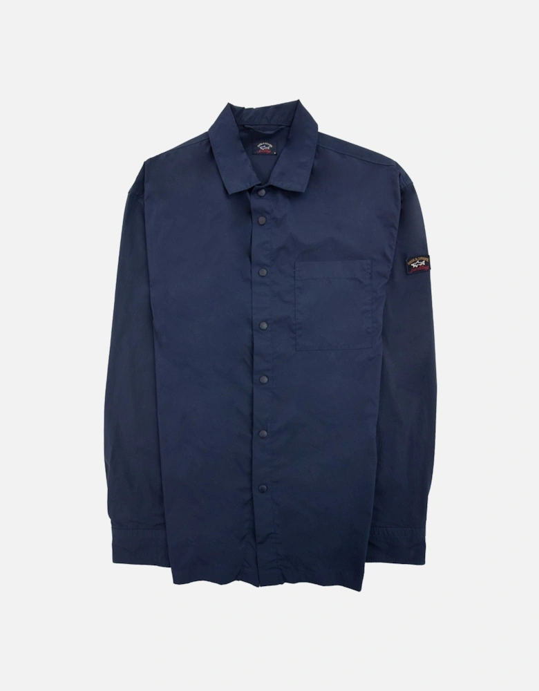 Paul And Shark Econyl Nylon Overshirt Blue