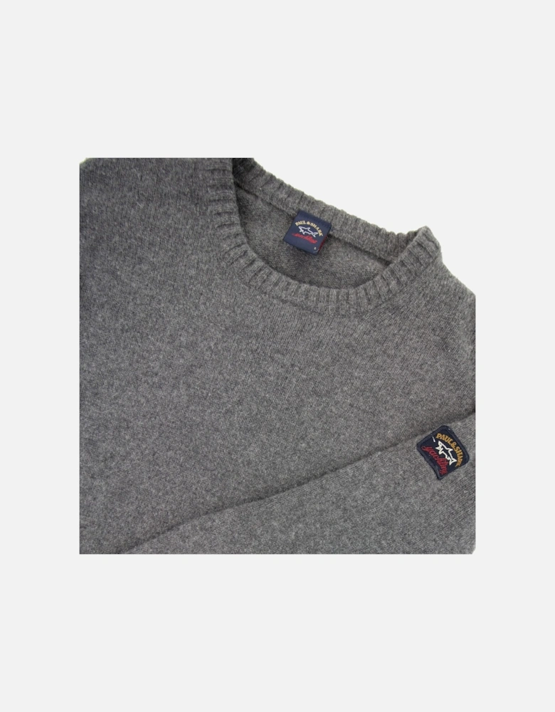 Paul And Shark Arm Patch Knitted Sweatshirt Grey