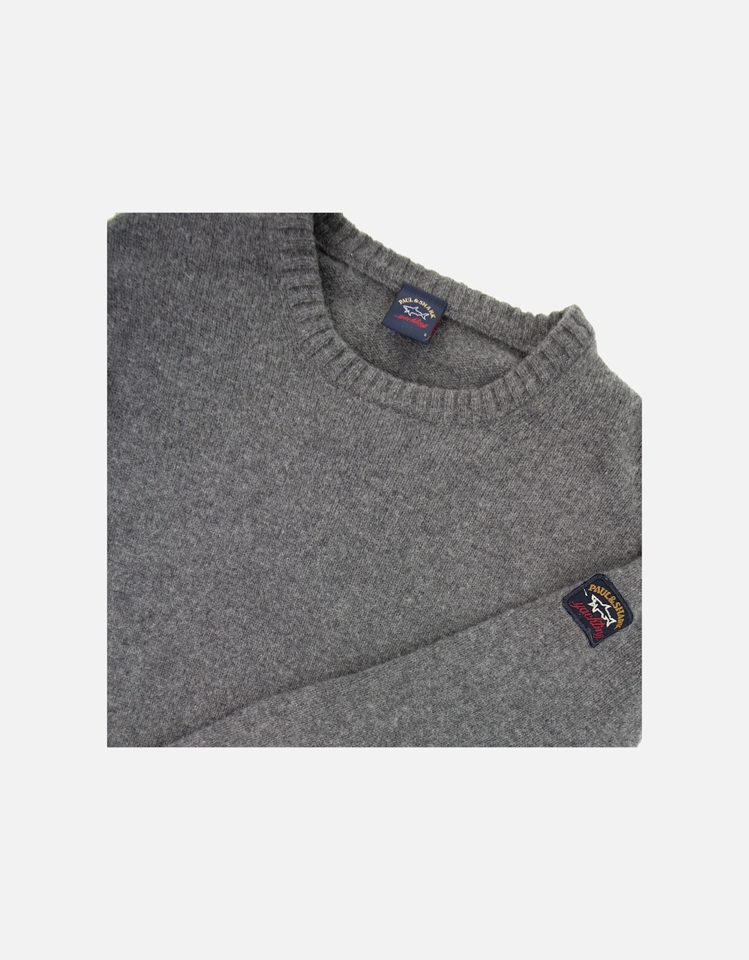 Paul And Shark Arm Patch Knitted Sweatshirt Grey