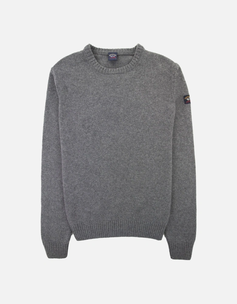 Paul And Shark Arm Patch Knitted Sweatshirt Grey