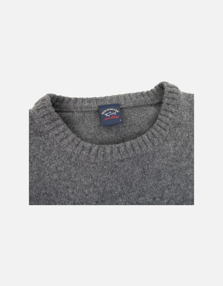 Paul And Shark Arm Patch Knitted Sweatshirt Grey