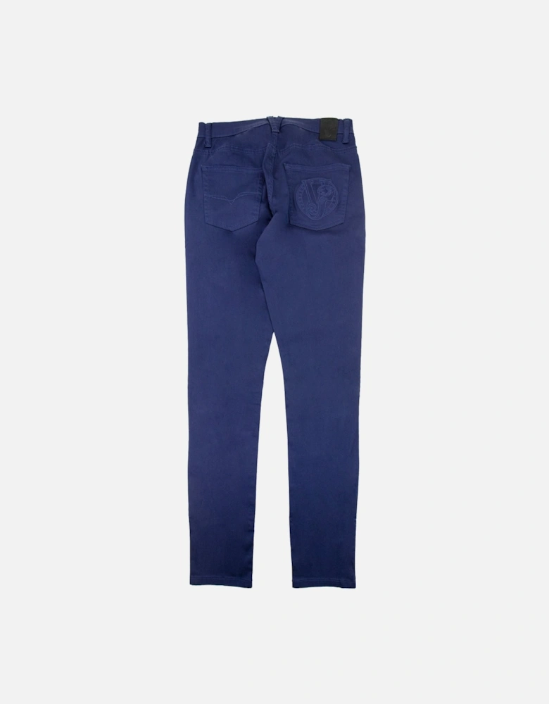 Jeans Round Tiger Pocket Skinny Jean Navy Blue