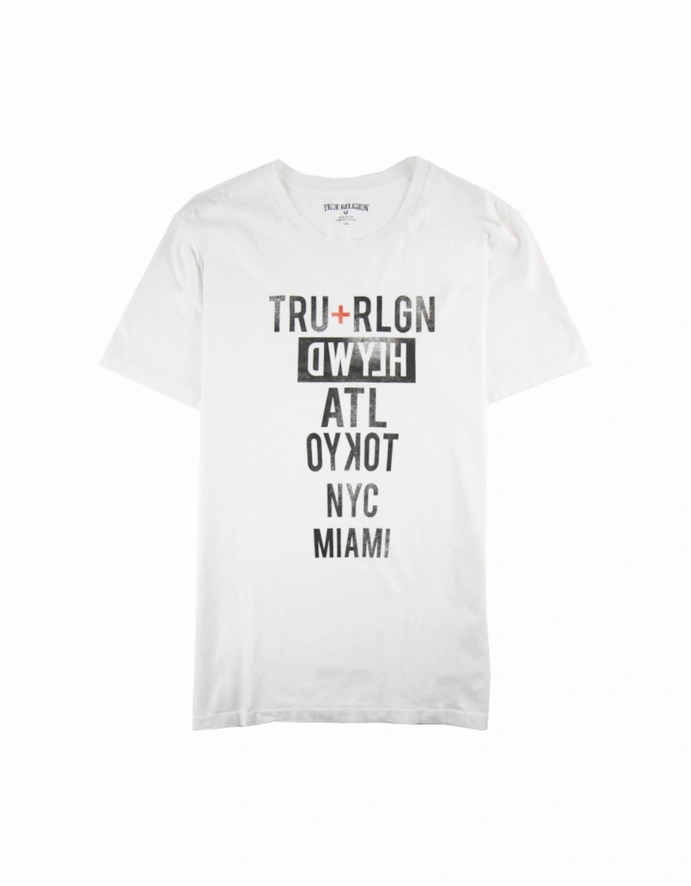 Tour Letters S/s T Shirt White