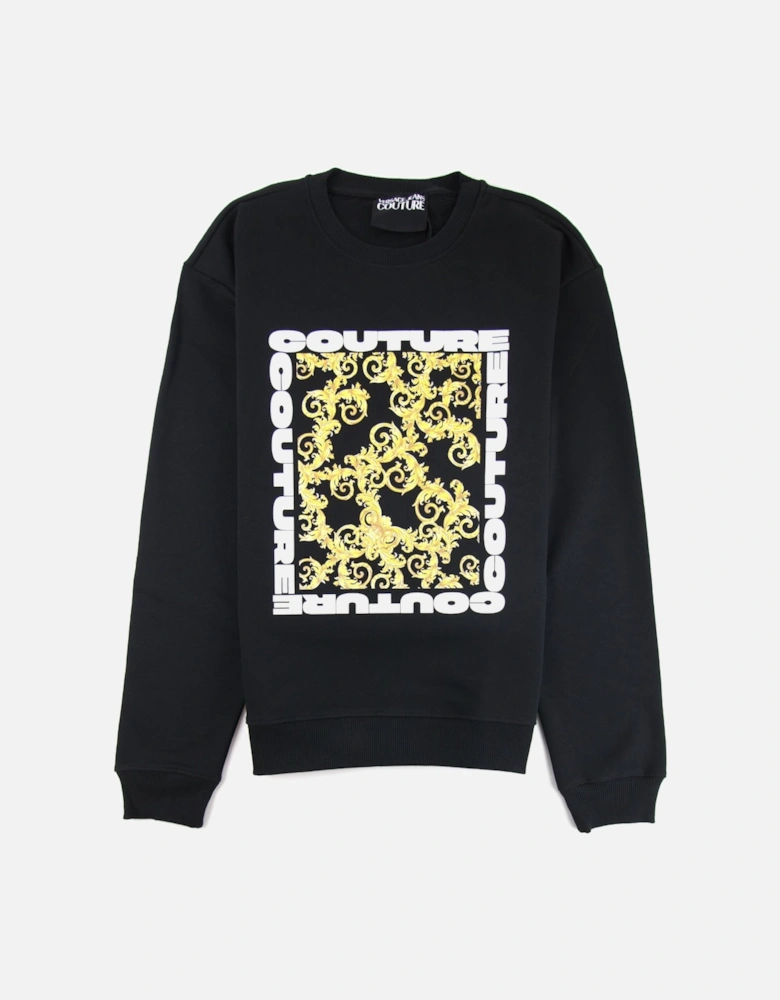 Jeans Couture Square Logo Sweatshirt Black